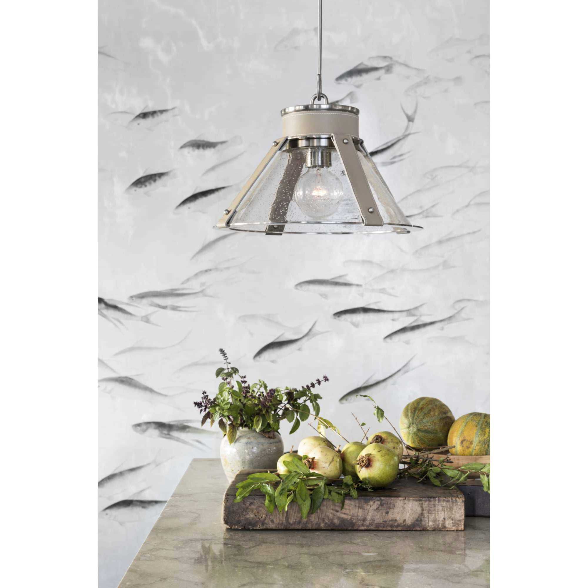 Frenchman Bay 1 Light 15.75 inch Brushed Nickel Pendant Ceiling Light, Design Series